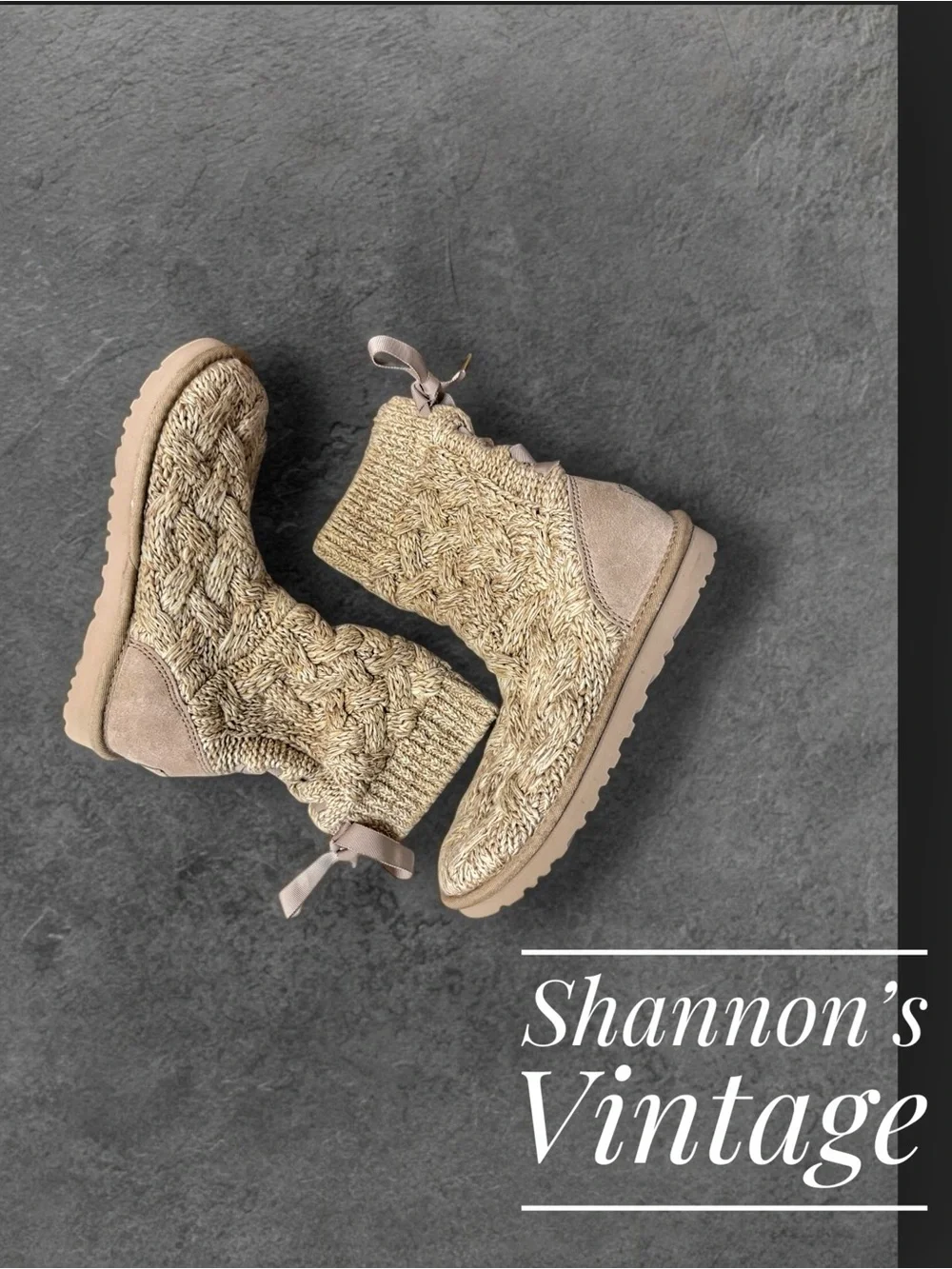 UGG Isla Women’s sz 8 Cable Knit Boots